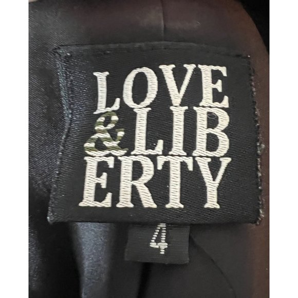 Anthropologie Love & Liberty Black Asymmetrical Belted Wrap Wool Coat Size 4 - Picture 10 of 10